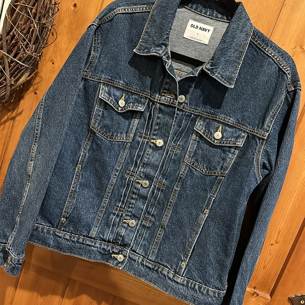 Old Navy Button Jean Jacket Sz Large